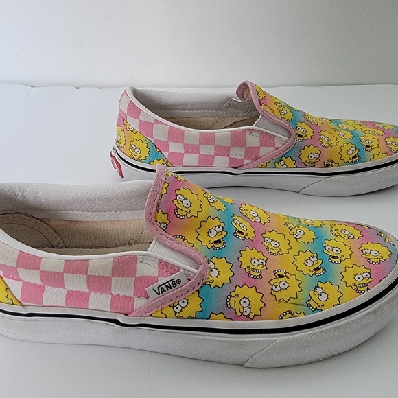 Vans The Simpsons Collaboration Limited Release Lisa Simpson Slip On Shoe W 7 - Picture 7 of 15